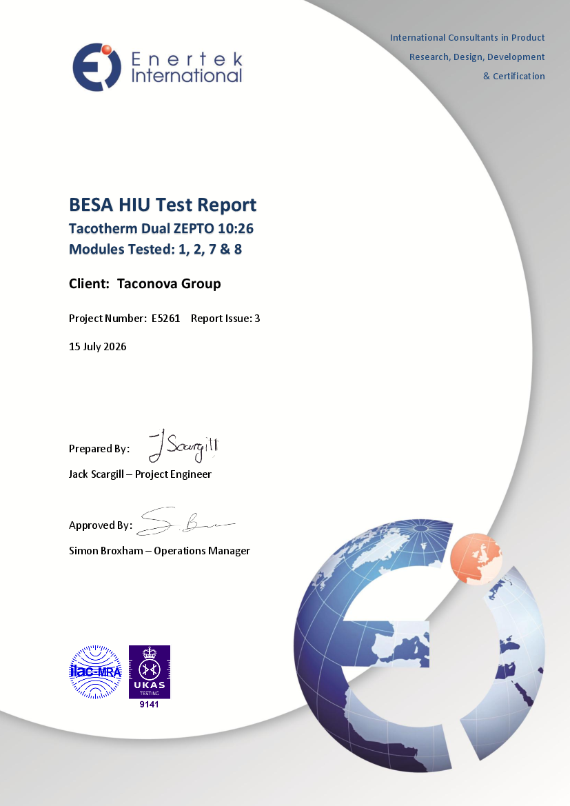 TacoTherm Dual Zepto | BESA HIU Test Register – TacoTherm Dual Zepto