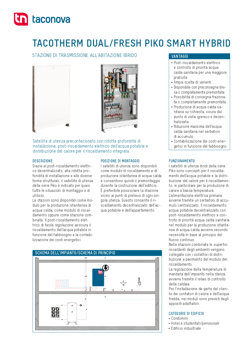 TacoTherm Dual Piko Smart Hybrid | Scheda technica