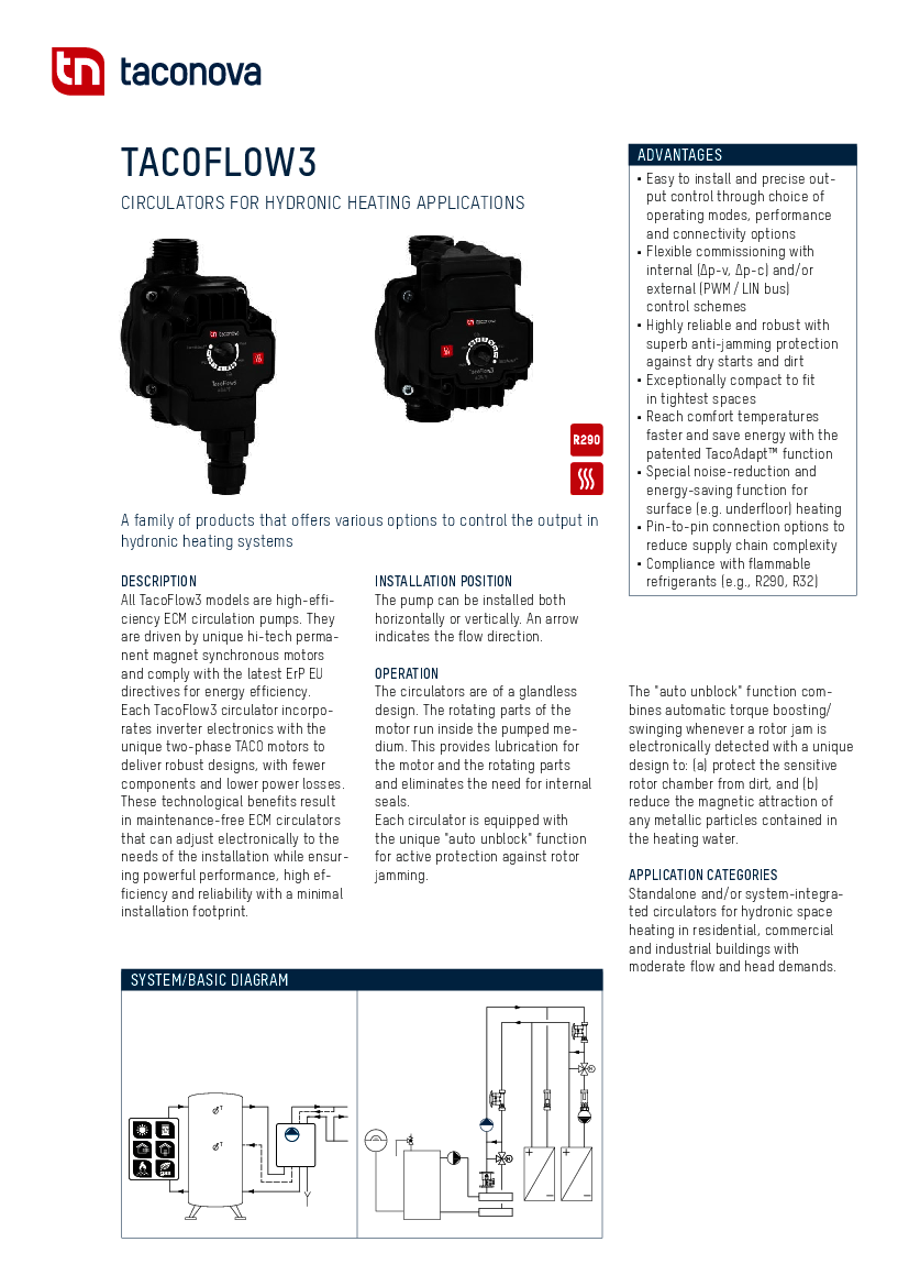 TacoFlow3  |  Data sheet