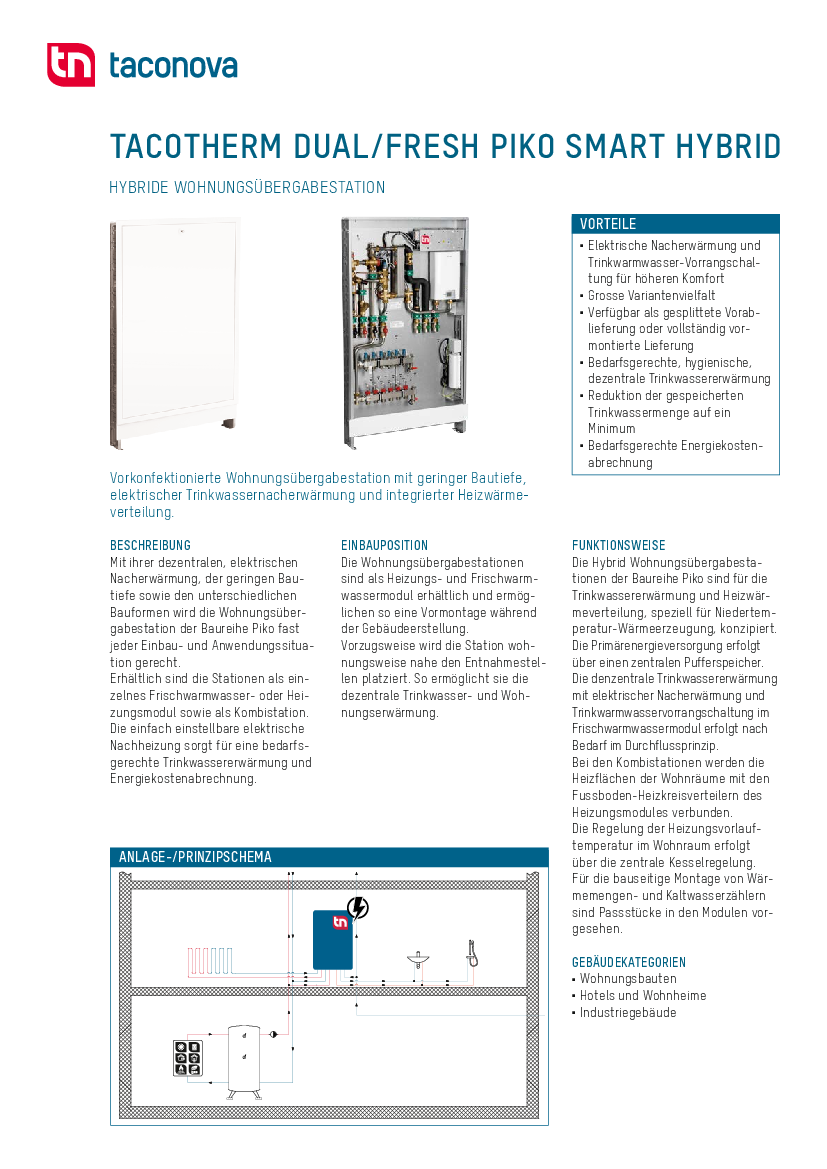 TacoTherm Dual Piko Smart Hybrid | Data sheet